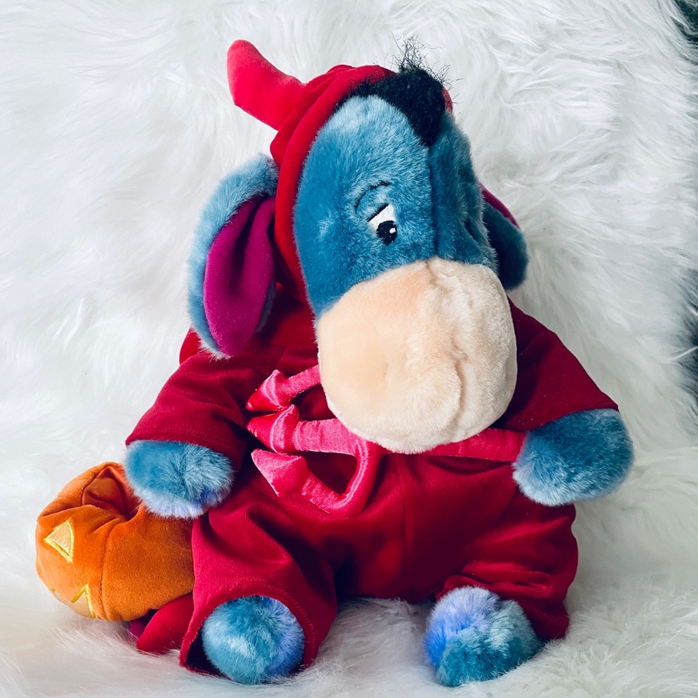 Disney Store Plush Eeyore Toy Devil Halloween Costume